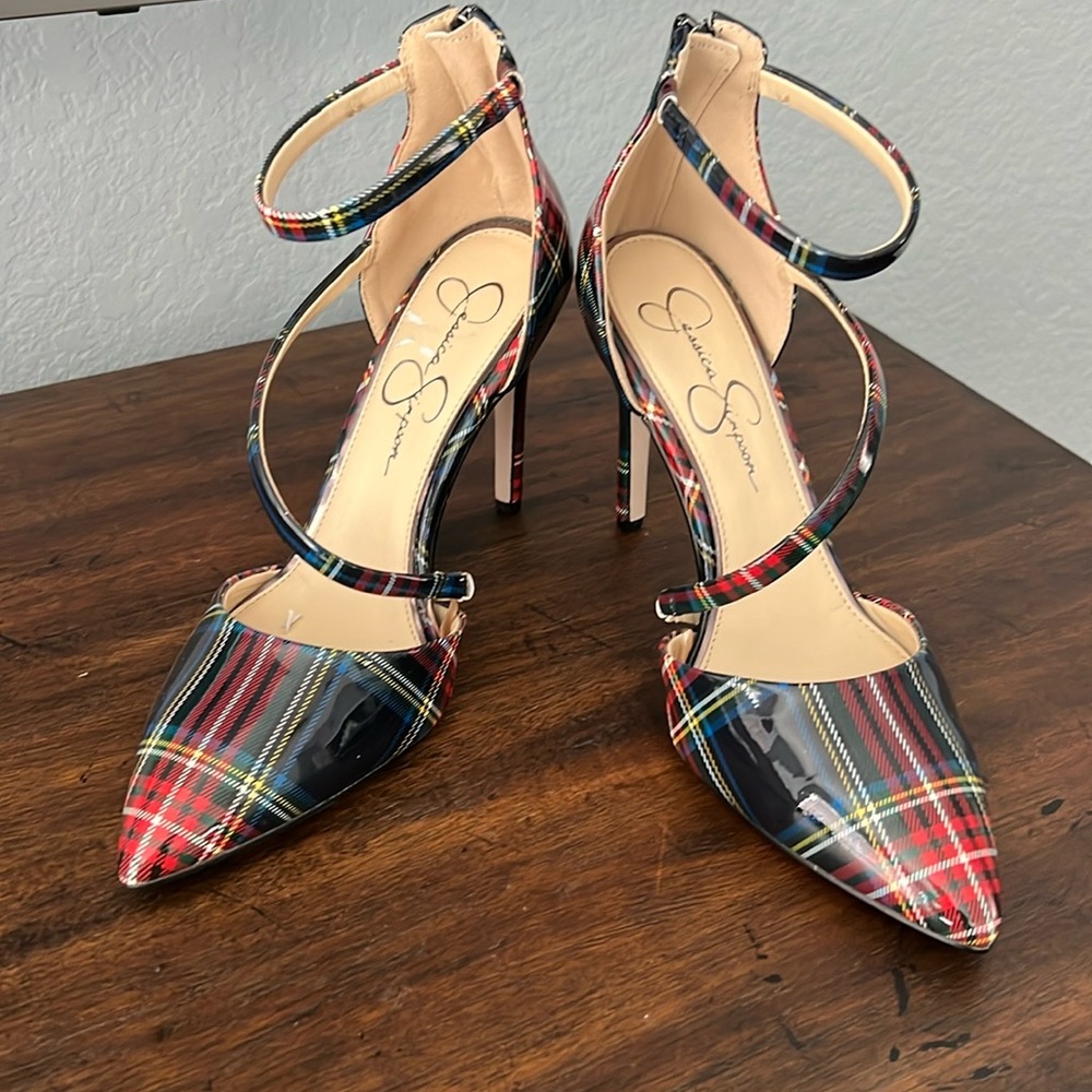 Ankle wrap Christmas heels